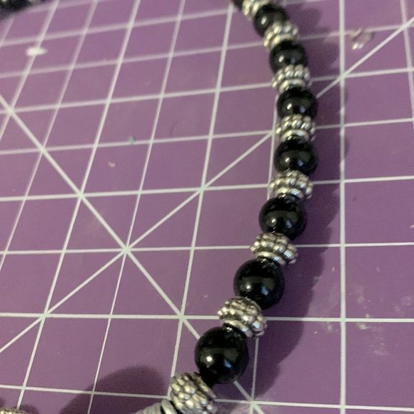 Black and silver Button Chocker/ bracelet - Picture 2 of 3